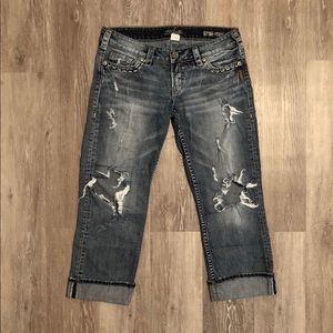 Ripped cropped jeans